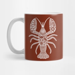 Lobster (brown and white vertical) Mug